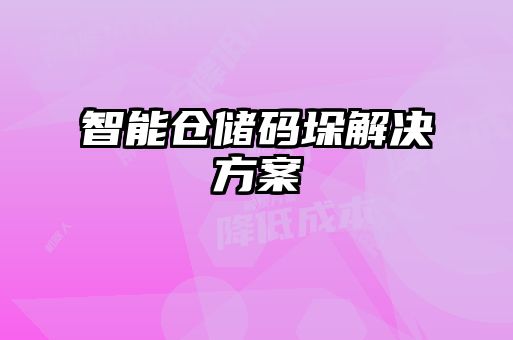 智能倉儲碼垛解決方案