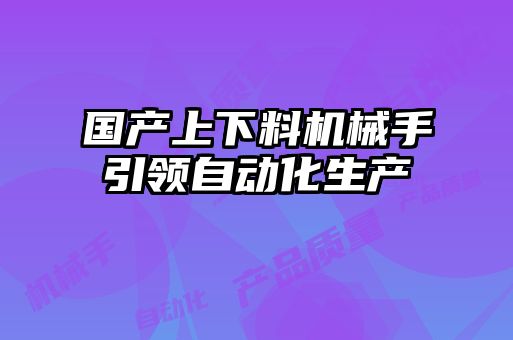 國產上下料機械手引領自動化生產