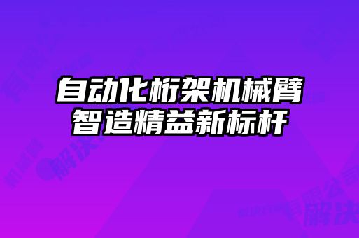 自動化桁架機(jī)械臂智造精益新標(biāo)桿