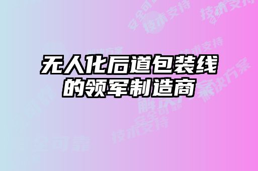無(wú)人化后道包裝線(xiàn)的領(lǐng)軍制造商