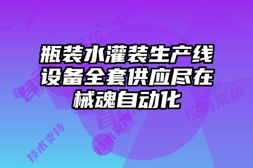 瓶裝水灌裝生產線設備全套供應盡在械魂自動化