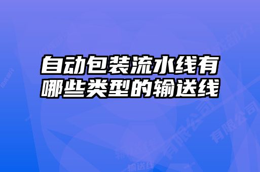 自動(dòng)包裝流水線有哪些類型的輸送線